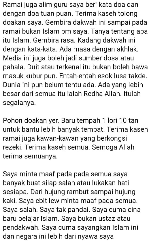 “Saya Salah, Tak Pandai” – Ebit Lew Ulas Dikecam Tayang Bagi Sumbangan COVID-19
