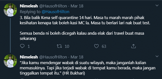 COVID-19 Malaysia Menuju 1000 Case, Doktor Kecewa Masih Ramai ‘Gian’ Nak Travel