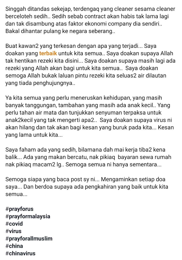 Semua Flight Batal Sebab Koronavirus, Resah Hati Mengenangkan Jika Hilang Kerja