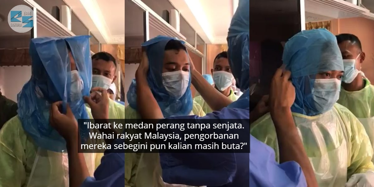 Alat Perlindungan Dah Sikit, Staf KKM Rela Sarung Plastik Sampah Rawat COVID-19