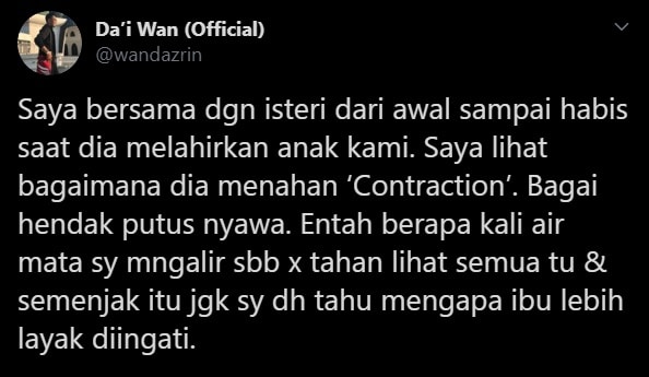 Lihat Isteri Beranak Bagai Nak Terputus Nyawa, Patutlah Wanita Wajib Dihargai