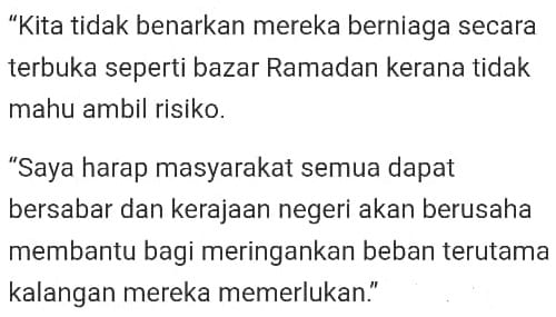 Krisis COVID-19: Bazar Ramadan Tahun Ini Dibatalkan Demi Langkah Berjaga-Jaga