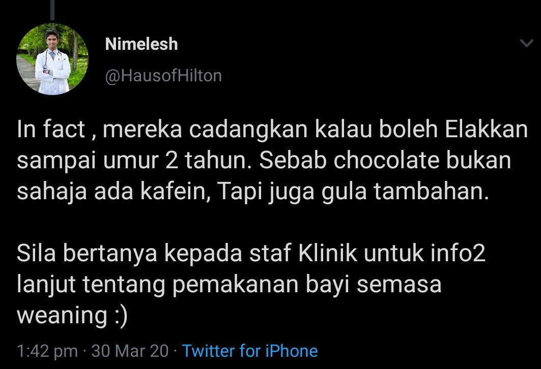 [VIDEO] Instafamous Bagi Anak 5 Bulan Makan Coklat, Doktor Bagi Teguran Tegas