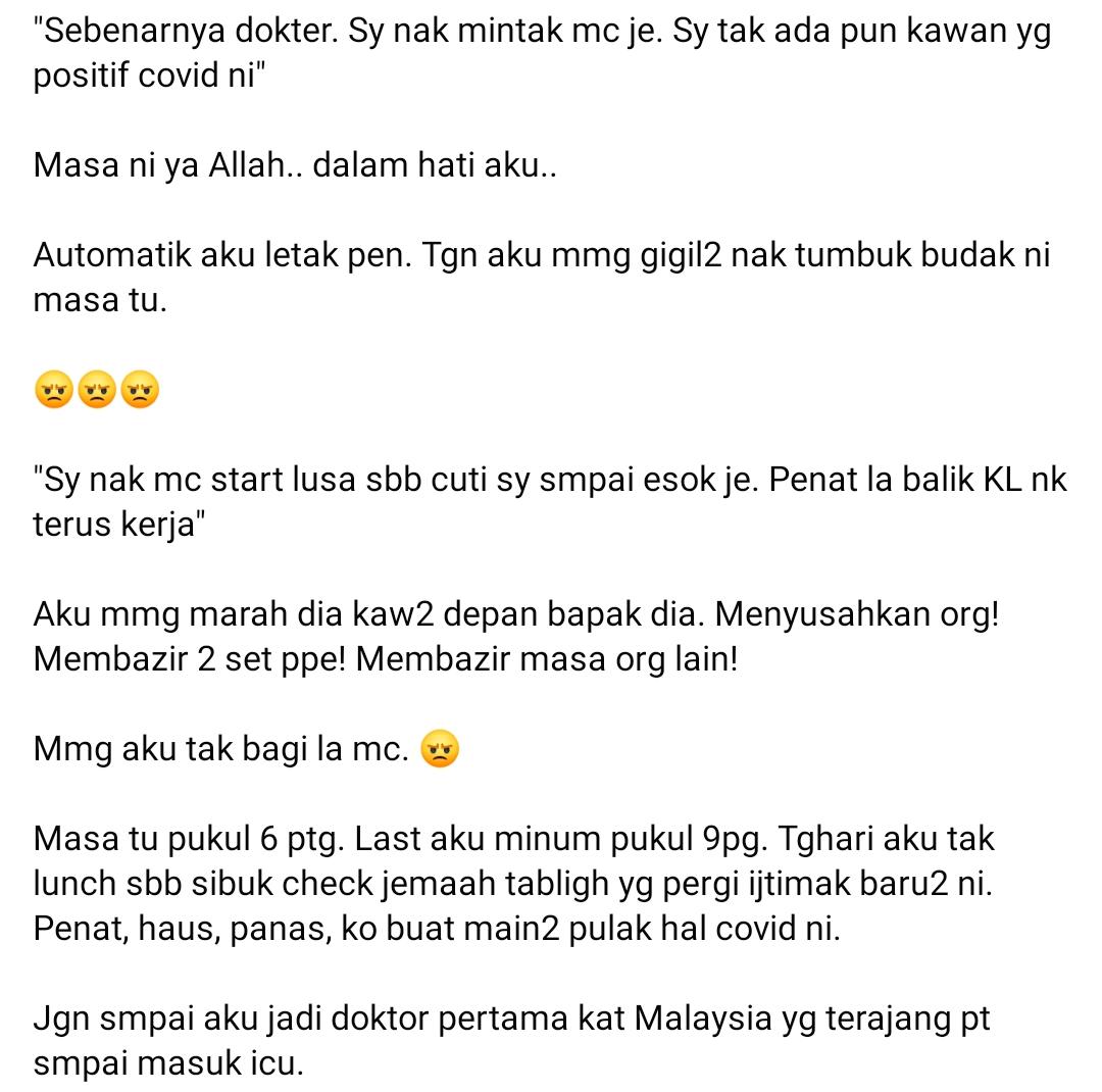 Sanggup Tipu COVID-19 Demi Dapat MC, Doktor Hilang Sabar Hadap Sikap Orang Awam
