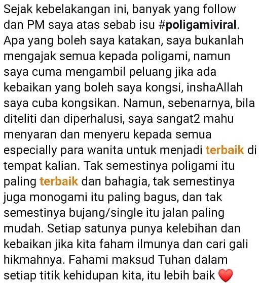 Hampir Setahun Amal Poligami, Wanita Dedah Hikmah Hadiahkan ‘Madu’ Buat Suami