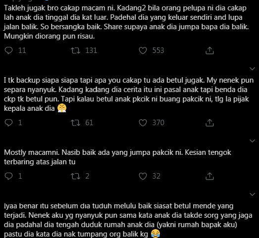 Tergamak ‘Buang’ Ayah Sendiri Di Jalan Sunyi, Beri Ubat Tidur Sebelum Tinggal
