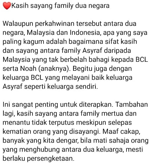 Suami Tiada Masih Disayangi Mentua, BCL & Keluarga Sinclair Wajar Jadi Tauladan