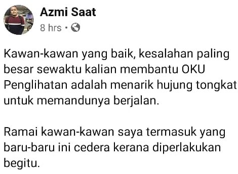 “Tarik Hujung Tongkat OKU Adalah Kesalahan Paling Besar” – Azmi Caliph Buskers