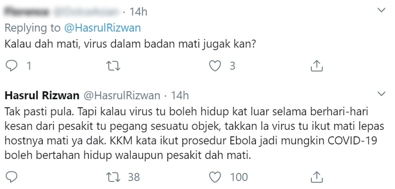 Virus Masih Boleh Tular, Lelaki Dedah Tatacara Urus Kematian Penghidap COVID-19