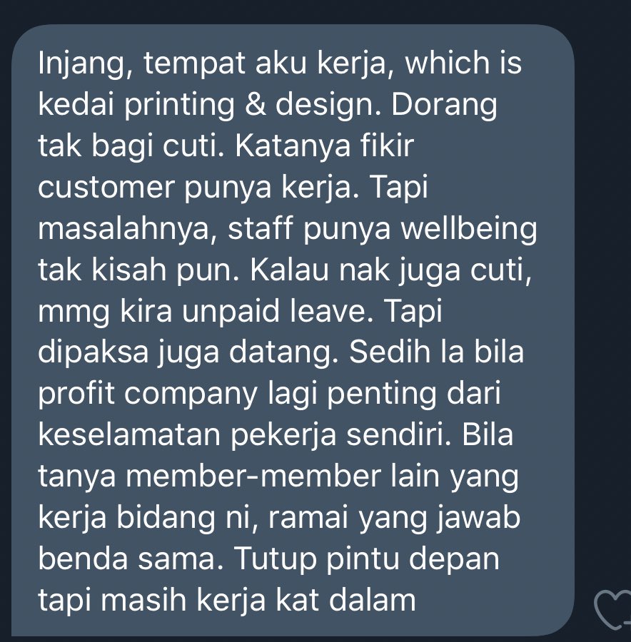 Kerajaan Perintah Cuti 2 Minggu, Rupanya Masih Ramai Majikan Paksa Staf Bekerja