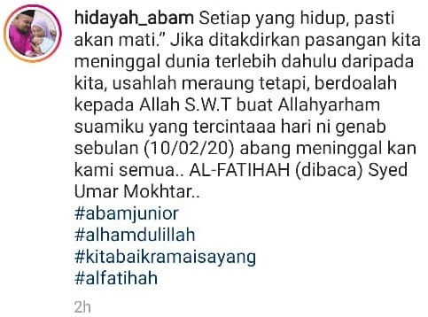 Genap Sebulan Abam ‘Pergi’, Hidayah Harap Wanita Senasib Jangan Terus Bersedih