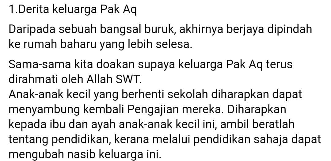 Tarik Nafas Lega, Derita Berpuluh Tahun Keluarga Pak Ishak Kini Sudah Berakhir