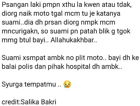 Tragedi Bayi Tak Berdosa Dibuang Awal Ramadan, Mak Ayahnya Didakwa Mencurigakan