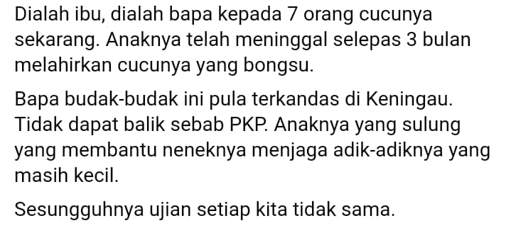 Hidup Serba Daif, Nenek Hanya Minta Susu Pekat Manis Nak Bagi Cucu Minum Sahaja