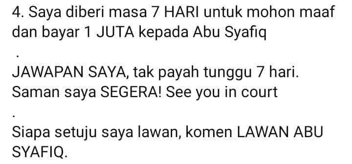 Nekad Enggan Mohon Maaf, Amin Idris Tak Gentar Lawan Ustaz Abu Di Mahkamah