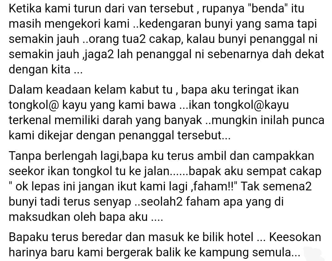 Lelaki Panik Keluarga Dikejar Penanggal, Rupanya ‘Ikan Tongkol’ Menjadi Punca..