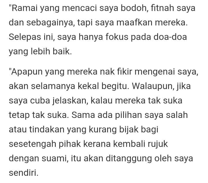 Dicaci Kerana Rujuk Semula Dengan Bekas Suami, Bella Astillah Maafkan Netizen