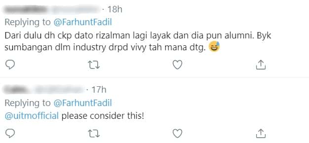 Alumni Berbakat Besar, Netizen Cadang Rizalman Jadi Ahli Lembaga Pengarah UiTM