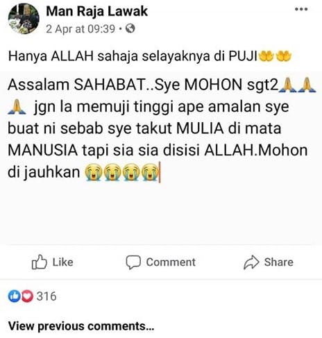 “Kalau Buat Baik, Jangan Hebahkan” – Ali Puteh Risau Man Hanyut Dengan Pujian?