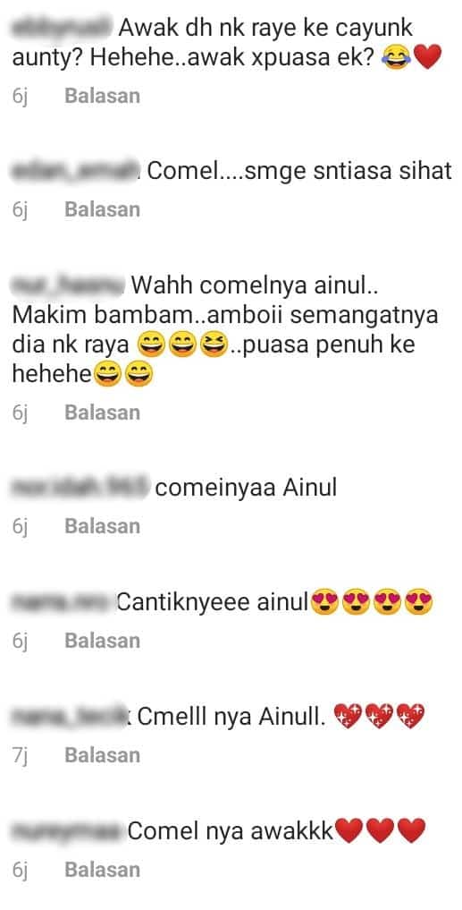 Semakin Sihat & Semangat, Ainul Mardhiah ‘Ootd’ Raya Comel Habis