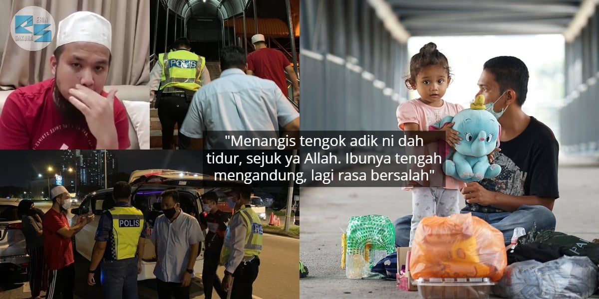 Sayu Anak Kecil Tidur Beralas Kotak Di Jejantas, Ustaz Ebit Lew Hulur Bantuan