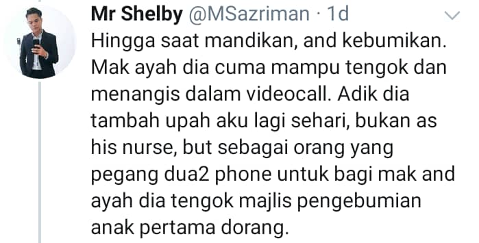Mak Ayah Tersekat Di AS,Akhirnya Hanya Mampu Video Call Ketika Anak Dikebumikan