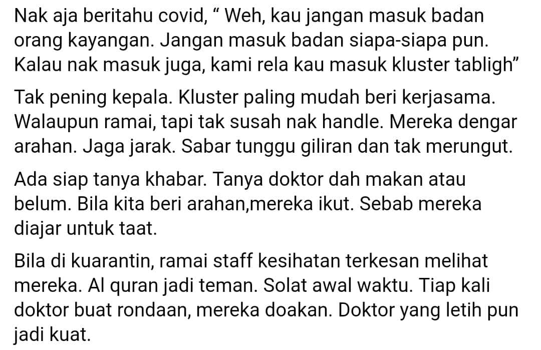 “You Tak Kenal Siapa I..” – Kluster Kayangan Tunjuk Belang Lepas Ditegur Doktor