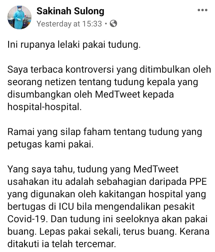 Dana RM280K Untuk Tudung Frontliner Dipertikai, Doktor Dedah Realiti Sebenarnya