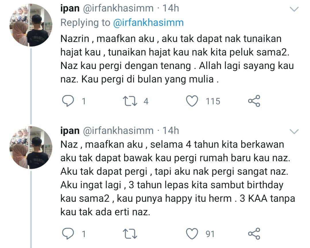 Kawan Derita Kanser Kini Bertemu Ilahi, Pemuda Kenang Pemergian Di Bulan Mulia