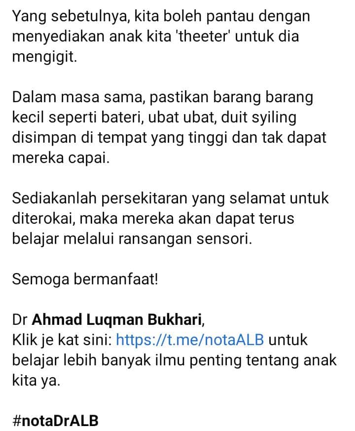 Paranoid Anak Merangkak Kutip Benda Masuk Mulut, Mak-Mak Tak Usah Risau Sebab..
