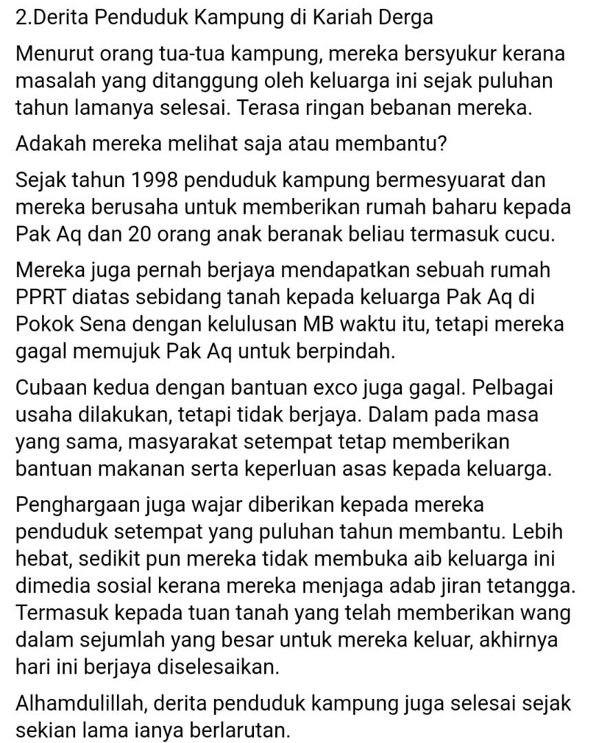 Tarik Nafas Lega, Derita Berpuluh Tahun Keluarga Pak Ishak Kini Sudah Berakhir