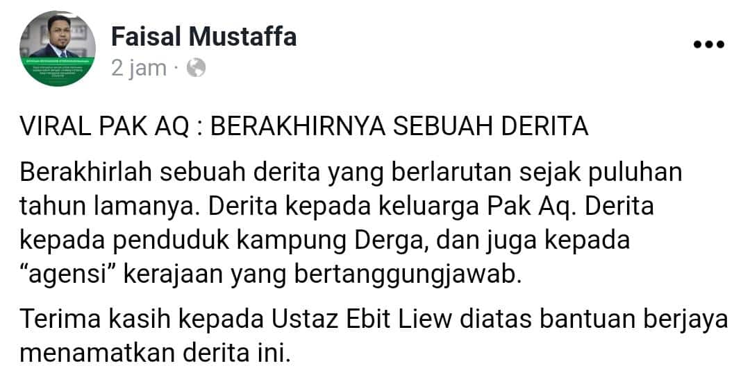 Tarik Nafas Lega, Derita Berpuluh Tahun Keluarga Pak Ishak Kini Sudah Berakhir