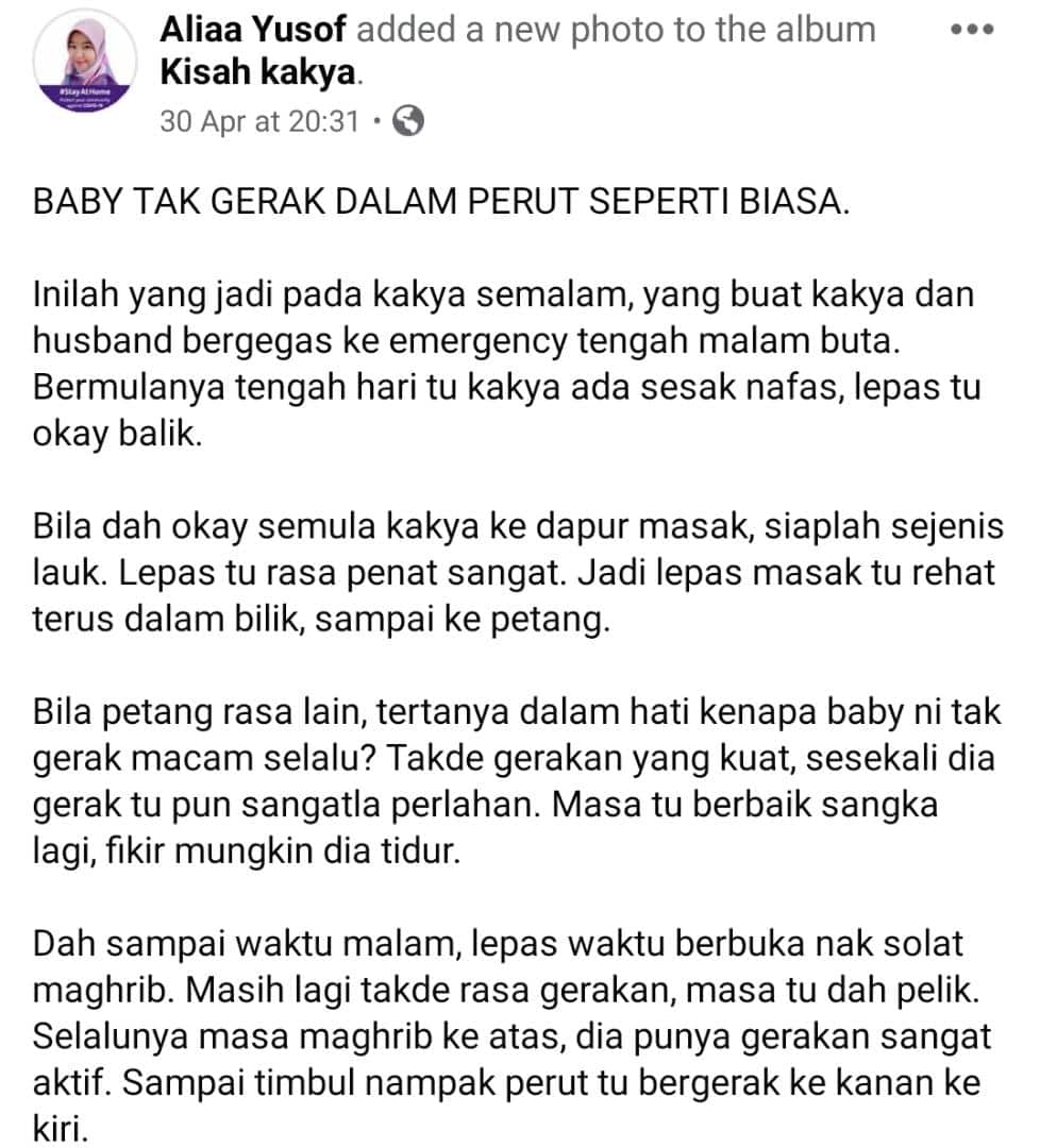 Ibu Cuak Bayi Dalam Perut Langsung Tak Gerak, Bila ‘Checkup’ Nurse Pun Terkejut