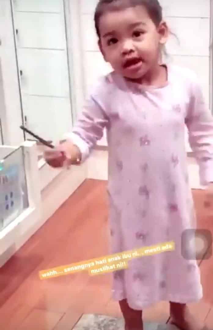 Sempat Ajak Nyanyi Sekali, Gelagat Aafiyah Lepas Kena Marah Memang Comel Habis