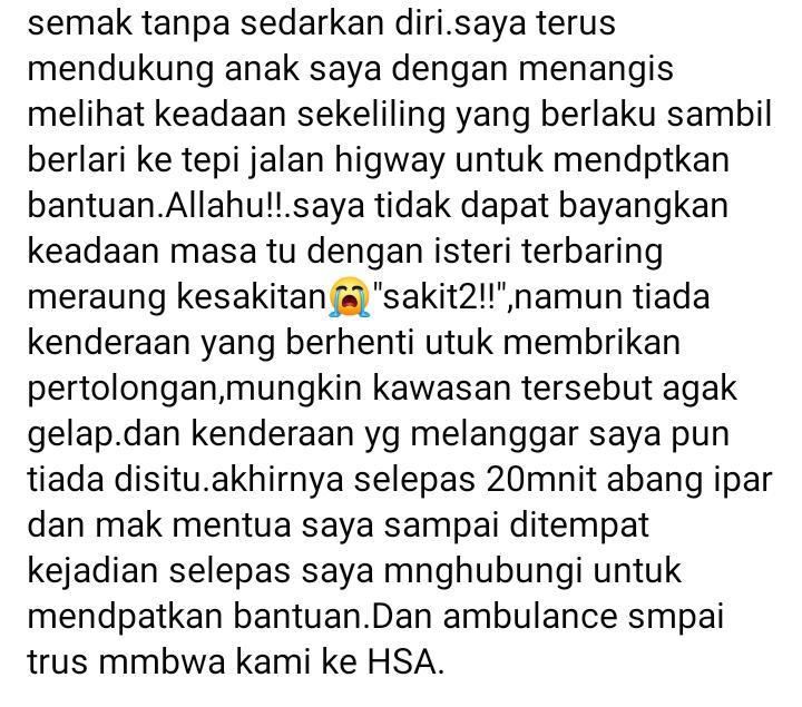 Anak 3 Tahun Terpelanting Keluar, Bapa Luah Syukur 4 Sekeluarga Masih Selamat