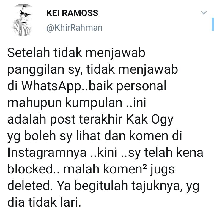 Bertegas Takkan Lari Dari Langsai Hutang, Kini Kak Ogy ‘Blocked’ Ramai Orang