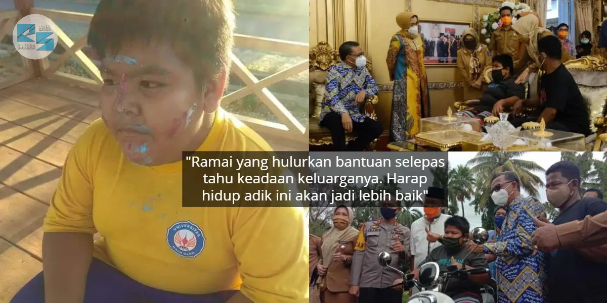Viral Ditolak Samseng, Budak Penjual Kuih Kini Dapat Biasiswa & Motosikal Baru