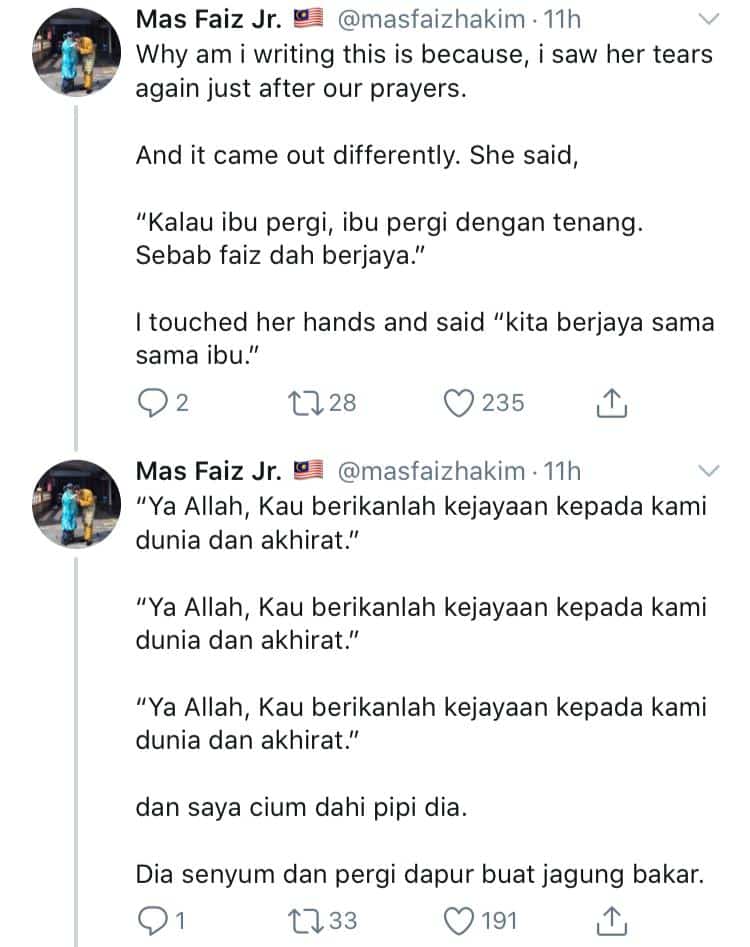 Ditawarkan Sambung PhD Luar Negara, Anak Nekad Balas Jasa Ibu Hidap Kanser
