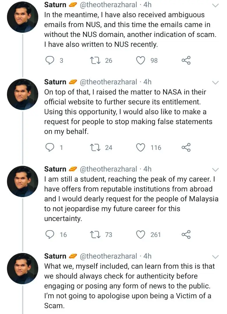 “Saya Takkan Minta Maaf Sebab..” – Pemuda Tampil Ulas Kontroversi Biasiswa NASA