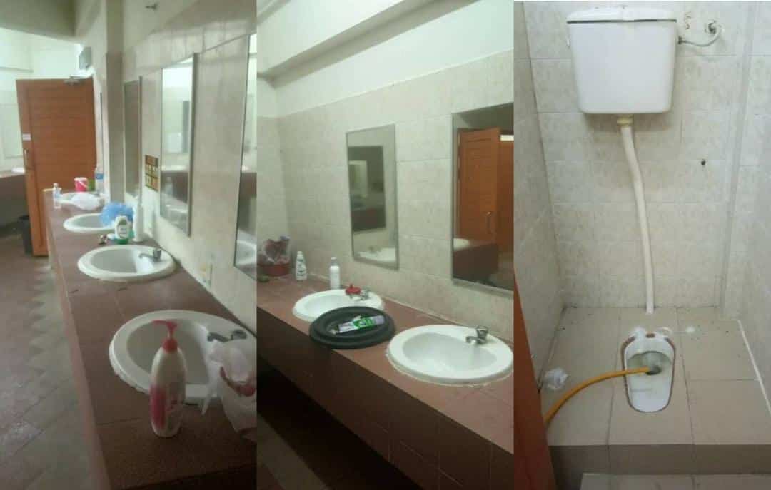 [FOTO] Tandas Berlumut Lendir, Pelajar Kecewa Kenang Situasi Pusat Kuarantin..