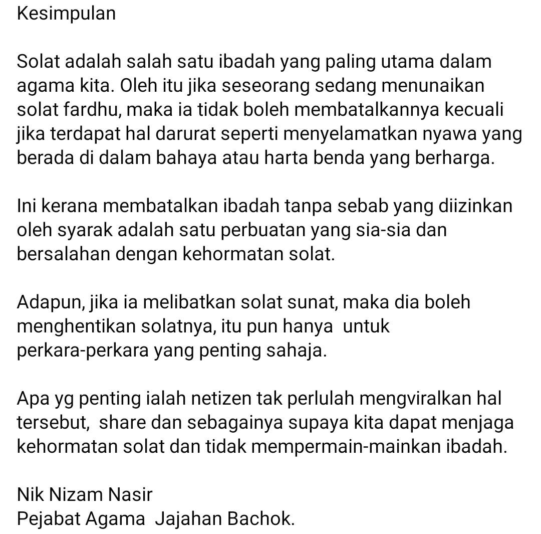 Konon Lawak Viralkan Video Batal Solat, Rupanya Boleh Mempersendakan Agama..