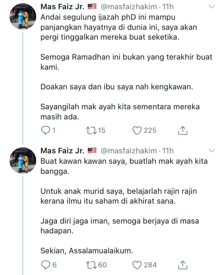 Ditawarkan Sambung PhD Luar Negara, Anak Nekad Balas Jasa Ibu Hidap Kanser