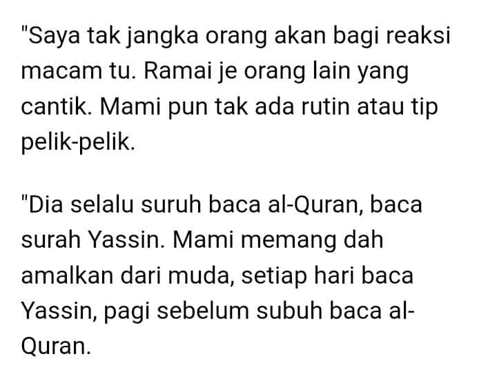Umur 40an Masih Cantik, Anak Dedah Rahsia Ibu Kekal Awet Muda Hingga Kini