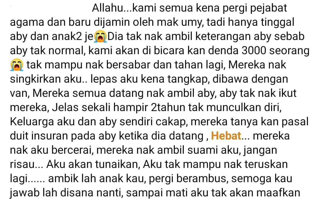 “Aku Tak Mampu Nak Teruskan Lagi..” -Isteri Lelaki OKU Kesal Dituduh Berkhalwat