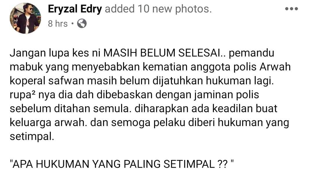 Keluarga Koperal Safwan Tuntut Keadilan, Adik Mahu Si Pelaku Dihukum Gantung..