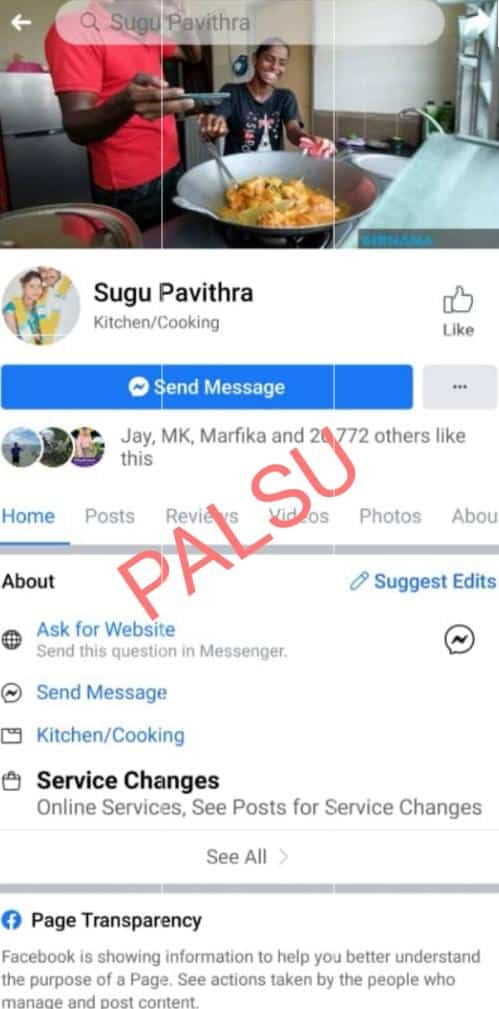 Ramai Orang Cuba Ambil Kesempatan, Sugu Pavithra Nafi Ada Akaun Media Sosial