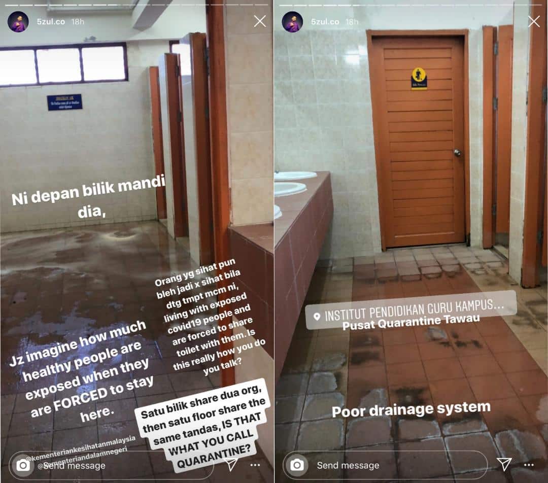 [FOTO] Tandas Berlumut Lendir, Pelajar Kecewa Kenang Situasi Pusat Kuarantin..