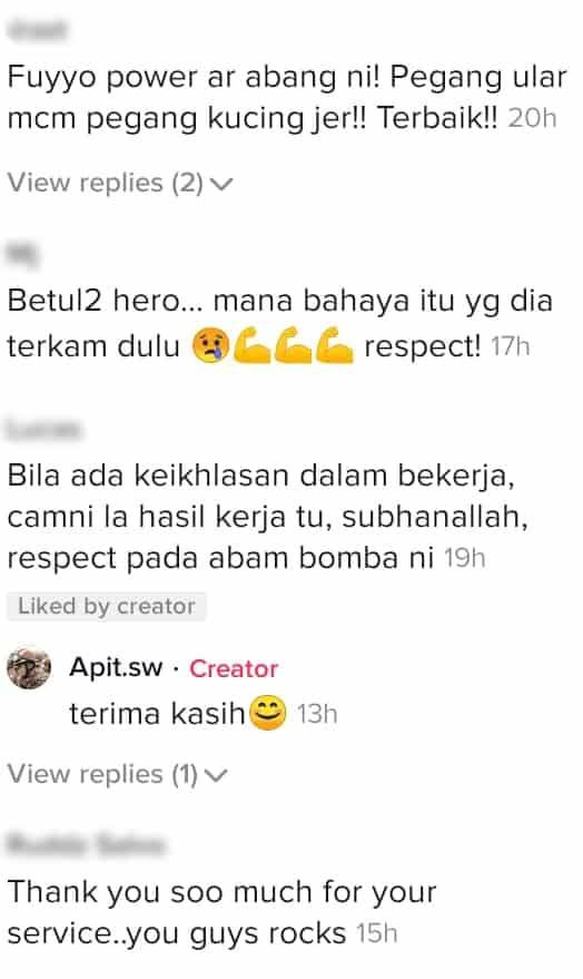 [VIDEO] “Mau Gegar Lutut”- Aksi Berani Abang Bomba Cekup Ular Buat Ramai Ngilu