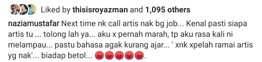 Ditawar Bayaran Serendah RM 1500, Nazia Mustafar Kecewa Terima Respons Ini..