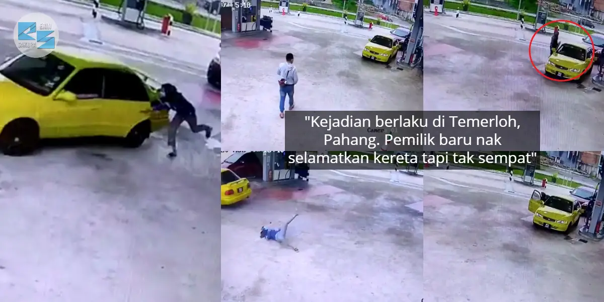 [VIDEO] Acah Isi Minyak Motor Di Sebelah, Warga Emas Panik Beg Diragut 2 Lelaki